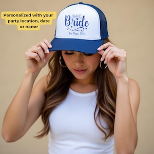 Custom Bachelorette Hat, Bachelorette Party Hat, Custom Name Hat, Custom Bachelorette Trucker Hats, Custom Bridesmaid Hat, Team Bride Hat