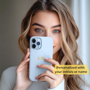 Aangepaste initialen iPhone-hoesje, gepersonaliseerde iPhone 16-hoesje, monogram iPhone-hoesje, gepersonaliseerde initialen iPhone, monogram initialen telefoonhoesje