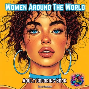 101 Beautiful Woman Coloring Pages, Adult Coloring Pages, Beautiful Women’s Faces Coloring Book,Instant Download, Printable Coloring Pages