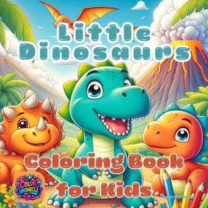 32 Cute Dinosaur Coloring Pages, Kids Coloring Page, Dinosaurs Coloring Sheets, Fun Dinosaur Coloring, Instant Download, Printable PDF