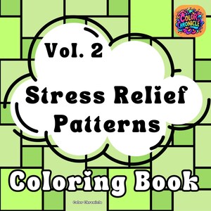 Geometric Patterns Coloring Book, Stress Relief for Adults (Printable PDF)