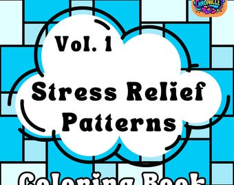 Livre de coloriage de motifs géométriques, soulagement du stress pour adultes (PDF imprimable)