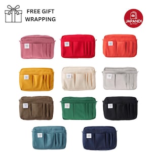 Delfonics Inner Carrying M | Medium Size | 14 pockets | Stationery Pouch | Utility Pouch | Cosmetic Bag | A5 Size Pouch