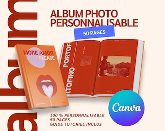 Customizable Photo Album Template - Couple Edition - Original Gift - 50 Page Photo Album - 100% Customizable - Canva FREE