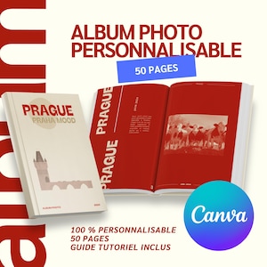 Customizable Photo Album Template - Prague Edition - Original Gift - 50 Page Photo Album - 100% Customizable - Canva FREE
