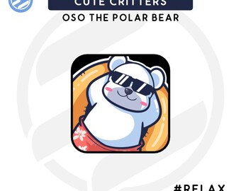 Cute Critters - Oso the Polar Bear ‘Relax’ Twitch Emote (Digital Download)
