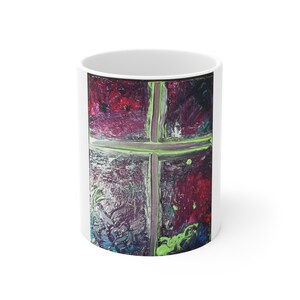 Abstract Artistic Mug - Colorful Coffee Cup for Art Lovers, Unique Gifts, Home Decor, Creative Office Mug, Art-Inspired Tea Cup