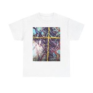 Artistic Unisex Cotton Tee, Vivid Print T-Shirt for Casual Wear, Gift for Art Lovers, Stylish Everyday Top, Unique Graphic Tee