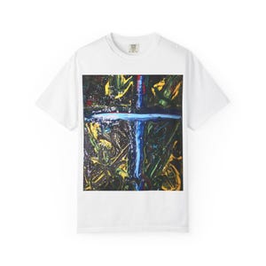 Colorful Abstract Unisex T-Shirt, Artistic Tee, Unique Gift, Casual Wear, Art Lover Clothing, Vibrant Graphic Tee