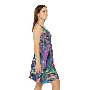 Colorful Women&#39;s Skater Dress, AOP Dress, Fashion Statement, Summer Outfit, Party Dress, Unique Style