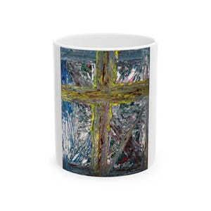 Abstract Art Ceramic Mug, Artistic Coffee Cup, Unique Drinkware for Home or Office, Gift for Art Lovers, Colorful Art Mug