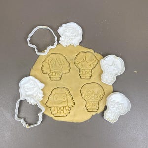 Conjunto de 4 cortadores de biscoitos Wizard - Cortador de biscoitos Agrid, Cortador de biscoitos do filme Wizard, fabricado na França