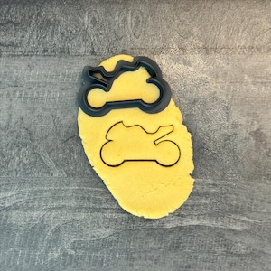 Motorcycle Cookie Cutter - MotorBike Cookie Cutter, Bike Biscuit Cutter, Made in France