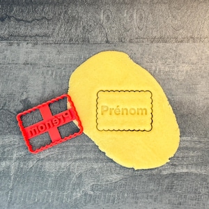 Petit beurre cookie cutter - Customizable first name or customizable text, personalized biscuit cutter, Made in France