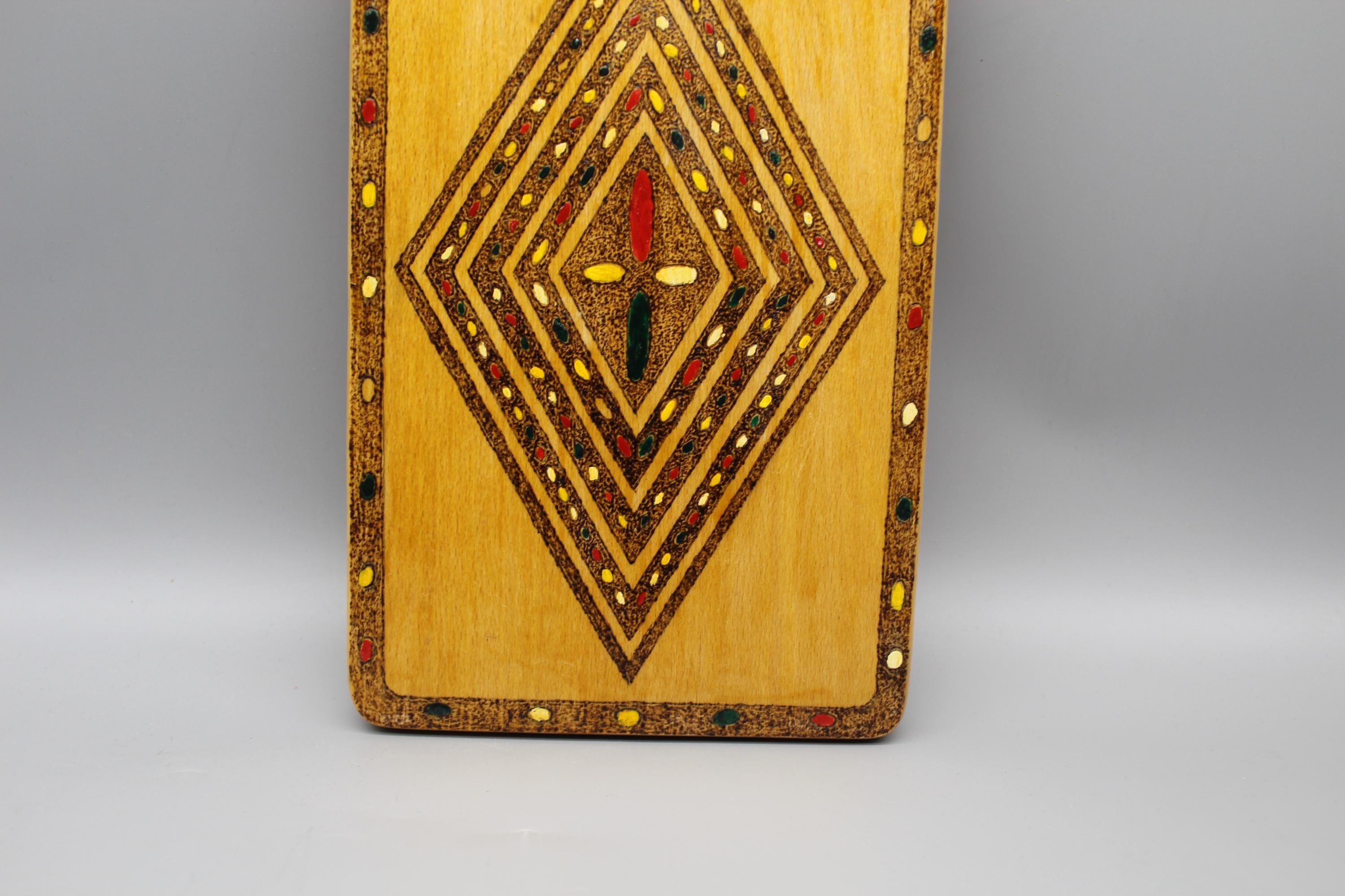 Hand Painted Pyrography Cutting Board: Bulgarian Art Decor - Etsy