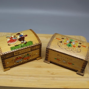 Set of Wooden Jewelry Boxes. Hand Painted Boxes. Hand Pyrographed Wooden Boxes. Jewelry. Home Decor. Bulgarian Wood Craftsmen.