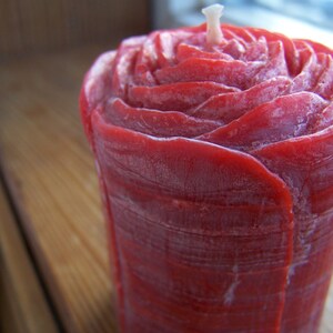 Red Palm Wax Votive Rose Candle 3.5 oz image 1