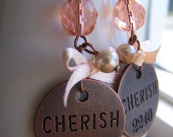 Pink Czech Glass Cherish Dangle Earrings