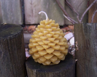 Honey Beeswax Pinecone Candle