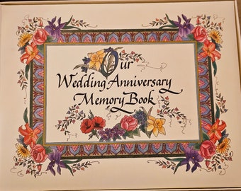 Vintage Our Wedding Anniversary Memory Book