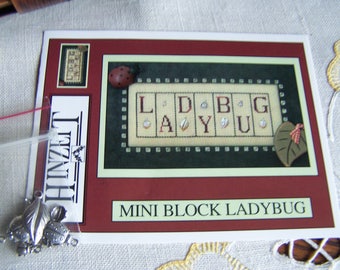 LadyBug~ Mini Block Cross Stitch Pattern By Hinzeit