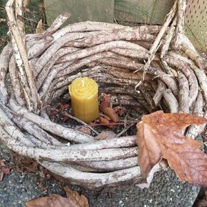 Yellow Beeswax Votive Rose Candle 3.5 oz image 4