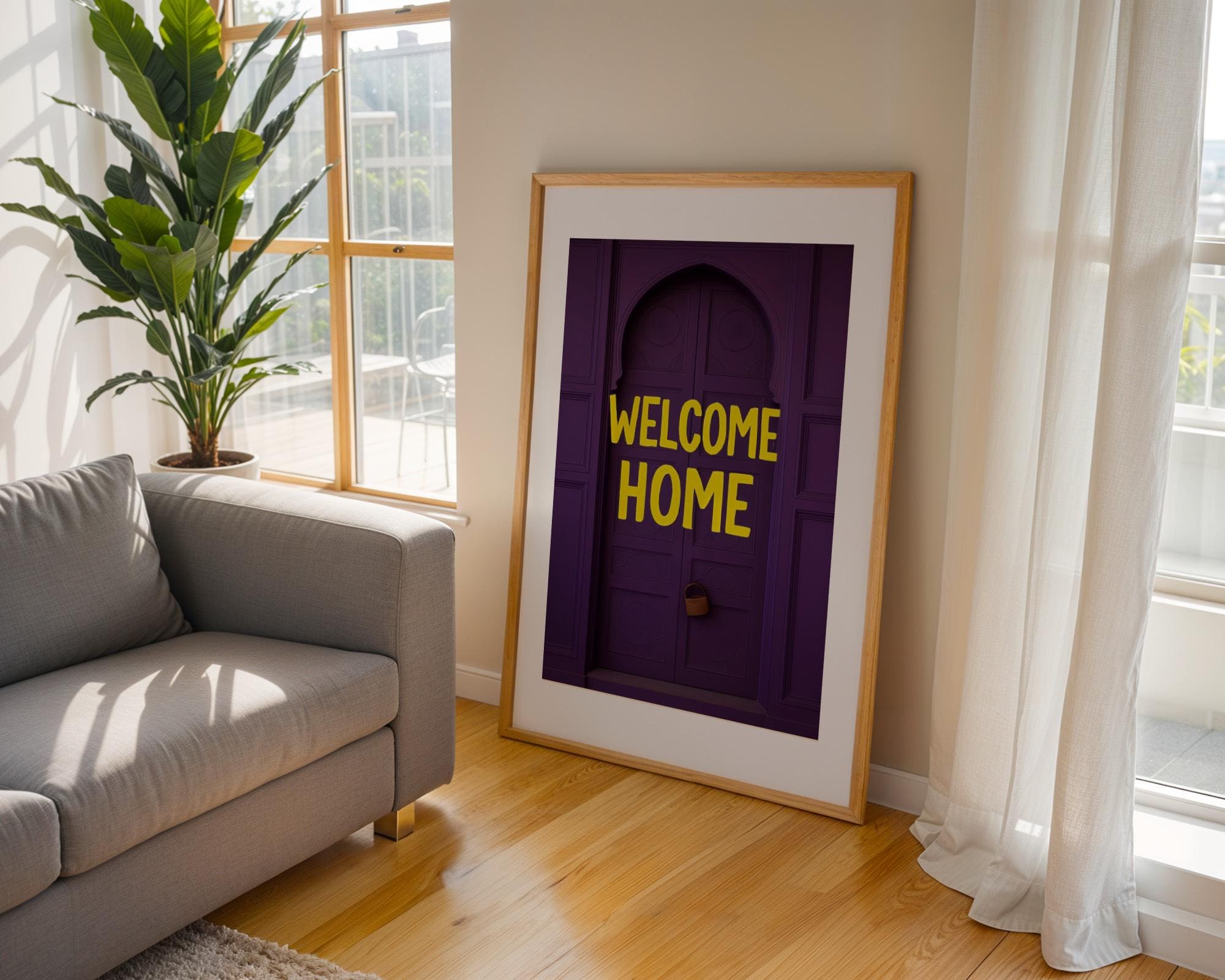 ‘Welcome Home’ Bright Typography Wall Art