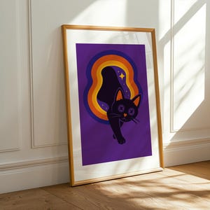 Coraline inspire le chat rampant, art mural de salon sur le thème d'Halloween image 1