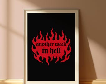 Neck deep inspired lyric wall art, traditional tattoo style artwork, Gothic home decor, pop punk art prints for living rooms