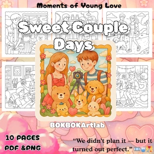 Sweet Couple Days: Cozy Coloring Moments of Young Love | Teen Romance Moments | Date Day | Cute Couple Scenes | Cozy Teen Romance
