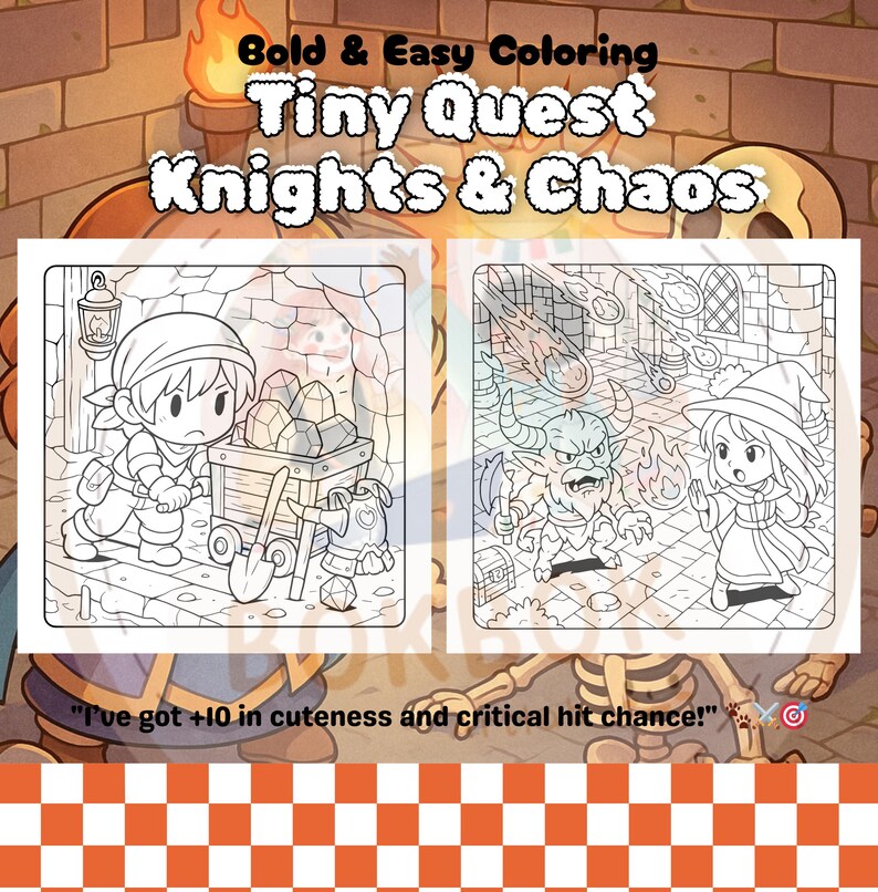 Chibi RPG Coloring Pages: Fantasy Adventure Printable Set (digital ...