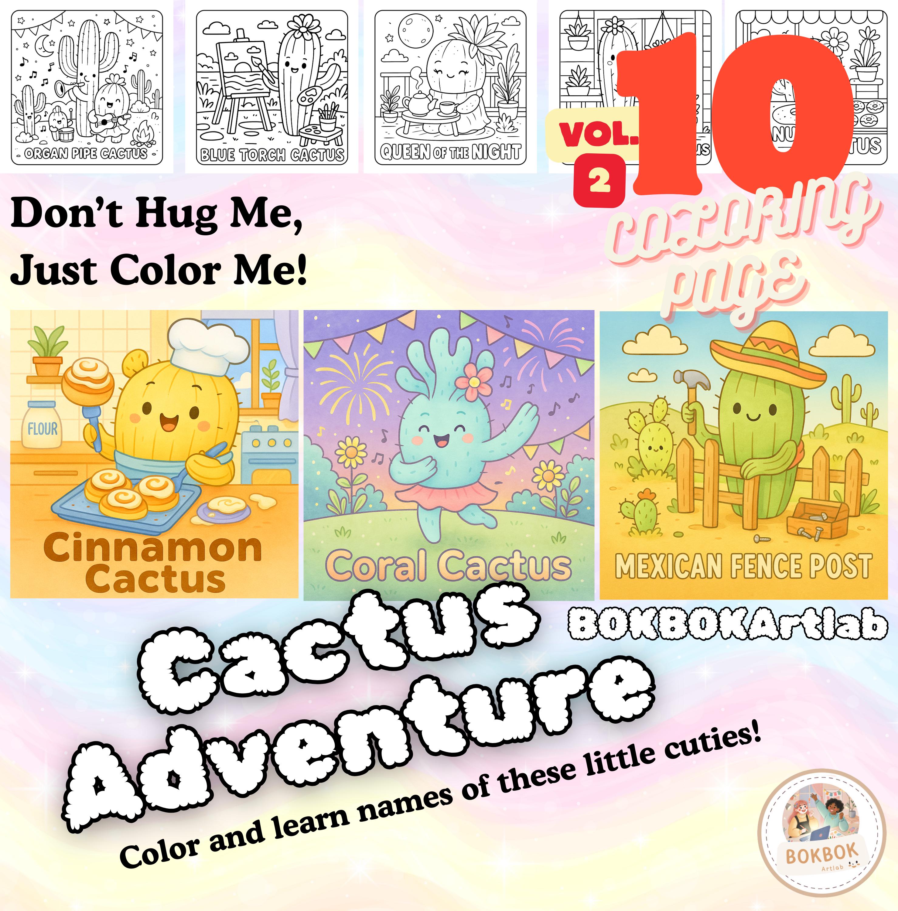 Cactus Coloring Book: Spikes Adventure Vol.2 (digital Download) - Etsy