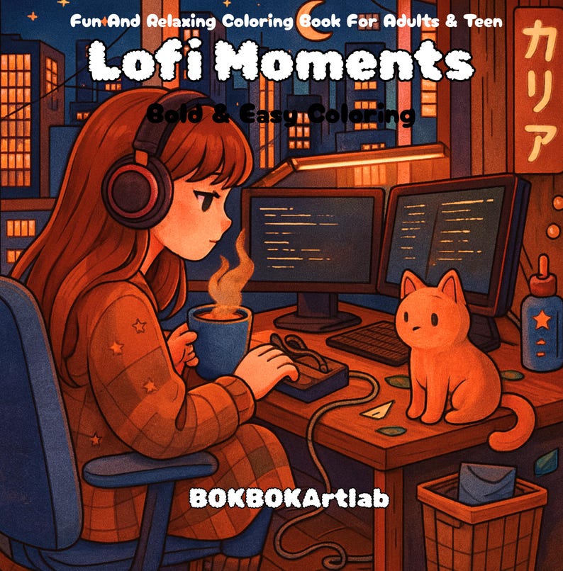 Girls Who Glow Coloring Pages Cozy Aesthetic Daily Life Lofi