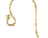 U Pick Size x 50pcs 14k Gold on Sterling Silver Ear Wire Ball Dot French Hooks 20mm Dangle Earring Hooks ss235-237