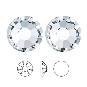 Pick 100pcs Preciosa MAXIMA Chaton Round Flat Back Crystal Clear Rhinestone Foil Back (SS5 7 9 12 16 20) for Nail Art Craft Jewelry Making