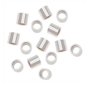 Pick 50pcs/100pcs 925 Sterling Silver Small Tiny Crimp Tube Bead Stopper Spacer 1.6mm 2mm 3mm for DIY Craft Necklace Bracelet Jewelry Making