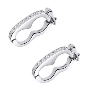1 or 2pcs 925 Sterling Silver Jewelry Clasp Necklace Shortener Enhancer CZ Diamond Connector for 8mm 9mm Pearl Gemstone Bead Jewelry Making
