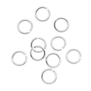 Pick 20pcs/50pcs 925 Sterling Silver Open Jump Rings 4mm 6mm O Ring Connector (Thin Wire 24 Gauge/0.5mm) for DIY Craft Charm Jewelry Making
