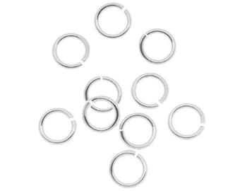 U Pick 50pc/100pc Sterling Silver Open O Jump Rings 4mm 6mm Round Connector (Thin Wire 24 Gauge/0.5mm) for Jewelry Charm Craft Making SS74