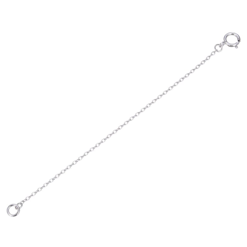 Pick 1pc Real 925 Sterling Silver Chain Extender Thin Dainty 2 3 4 5 6" Hypoallergenic Chain Extension for Necklace Anklet Bracelet Jewelry image 2