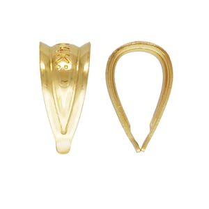 10pcs Adabele Real 1/20 14K Gold Filled 5.7mm (0.22 Inch) Small Folding Donut Openable Pendant Bail Clasp Clip Connector for Jewelry Makings