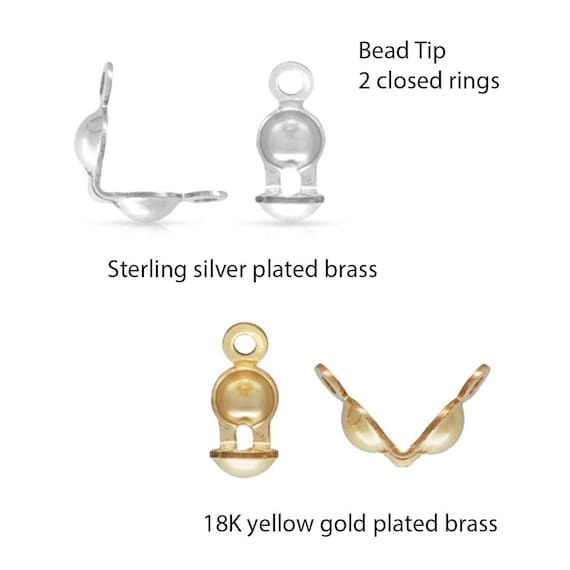 Beebeecraft 400Pcs 18K Gold Plated Bead Tips - 3mm Clamshell Knot Covers For DIY Jewelry Making - View #5