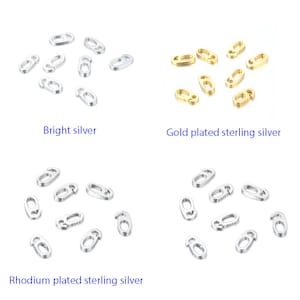 Pick 10pcs/30pc Real 925 Sterling Silver Pendant Clasp Split Hidden Loop Bail 7.6mm Small Tiny Strong Connector for DIY Craft Jewelry Making