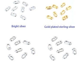 U Pick 10pc/30pc 925 Sterling Silver Pendant Bail 7.6mm (0.3 Inch) Small Strong Secure Interchangeable Connector for Jewelry Craft Making