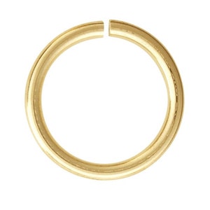 Pick 20pc/50pc Real Yellow Gold plated Sterling Silver Open Jump Ring 4/6/8/10/12mm O Ring (Strong Wire 18 gauge/1mm) for DIY Jewelry Making