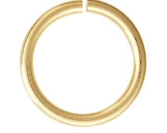 Pick 20pc/50pc Real Yellow Gold plated Sterling Silver Open Jump Ring 4/6/8/10/12mm O Ring (Strong Wire 18 gauge/1mm) for DIY Jewelry Making