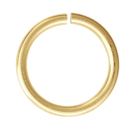 本物の金メッキスターリングシルバーオープンジャンプリングOリング4mm