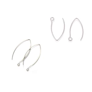 Pick 50pc/100pcs 316 Grade Surgical Stainless Steel V Shape Marquise Earring Hooks 45mm Long Dangle Drop Earwire for Earrings Jewelry Making