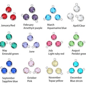 Pick 10pcs/20pcs Quality A Silver Plated Birthstone Charms 6mm January - Dec Round Austrian Crystal Pendant Drops DIY Craft Jewelry Making