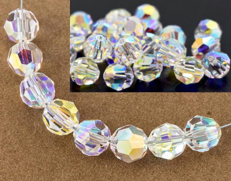 Pick 50pc/100pcs Top Quality Adabele Austrian 6mm Faceted Round Crystal Bead Compatible with Swarovski Crystal 5000 DIY Craft Jewelry Making image 2